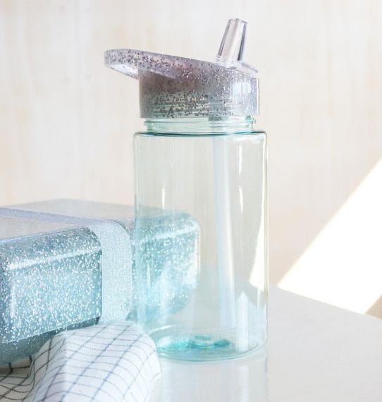 A little lovely company Παγούρι 450ml - Glitter Silver