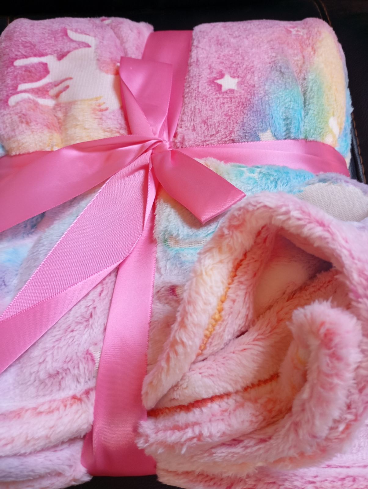 Κουβέρτα Fleece φωσφορίζουσα Unicorn 110X140