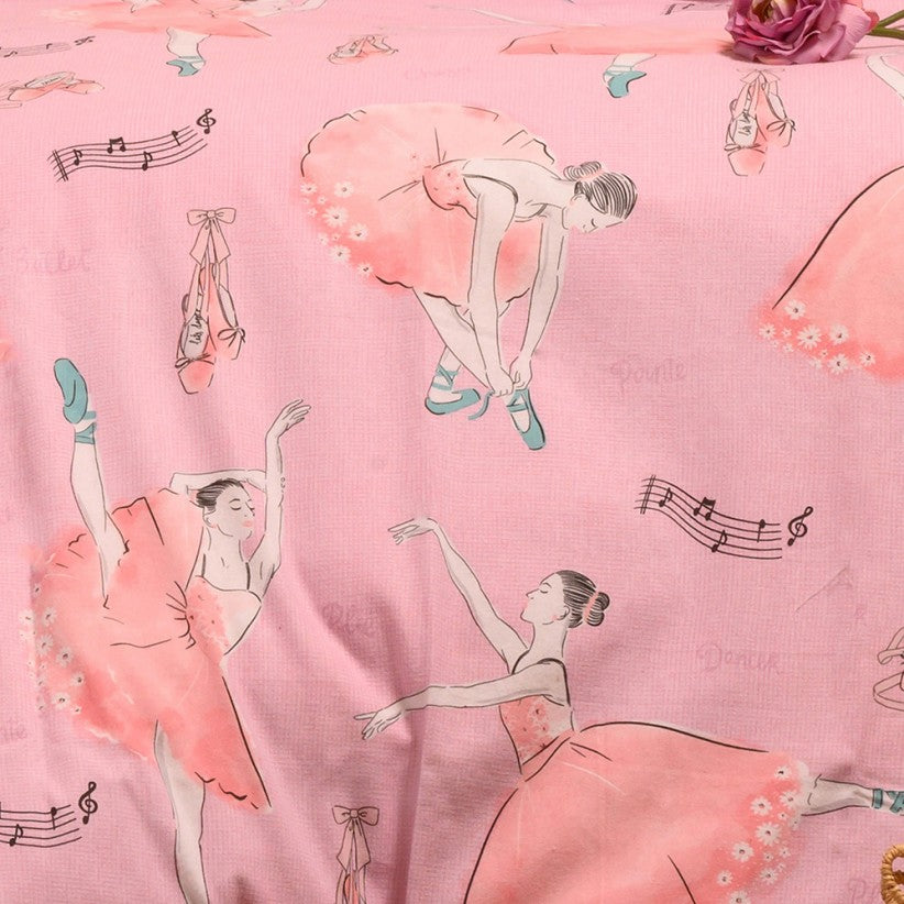Παπλωματοθήκη Φανελένια Μονή Ballet Pink