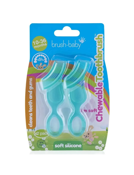 Brush-Baby: Μασώμενη Οδοντόβουρτσα για Μωρά - Οδοντοφυΐας (Διπλή Συσκευασία)