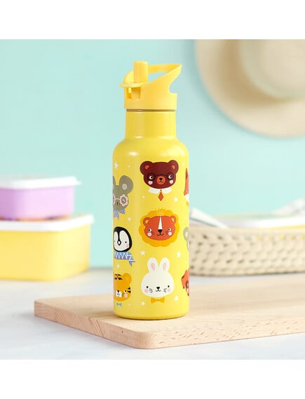 A Little Lovely Company XL Μπουκάλι με διπλό τοίχωμα από ανοξείδωτο ατσάλι 500ml - Animal Friends