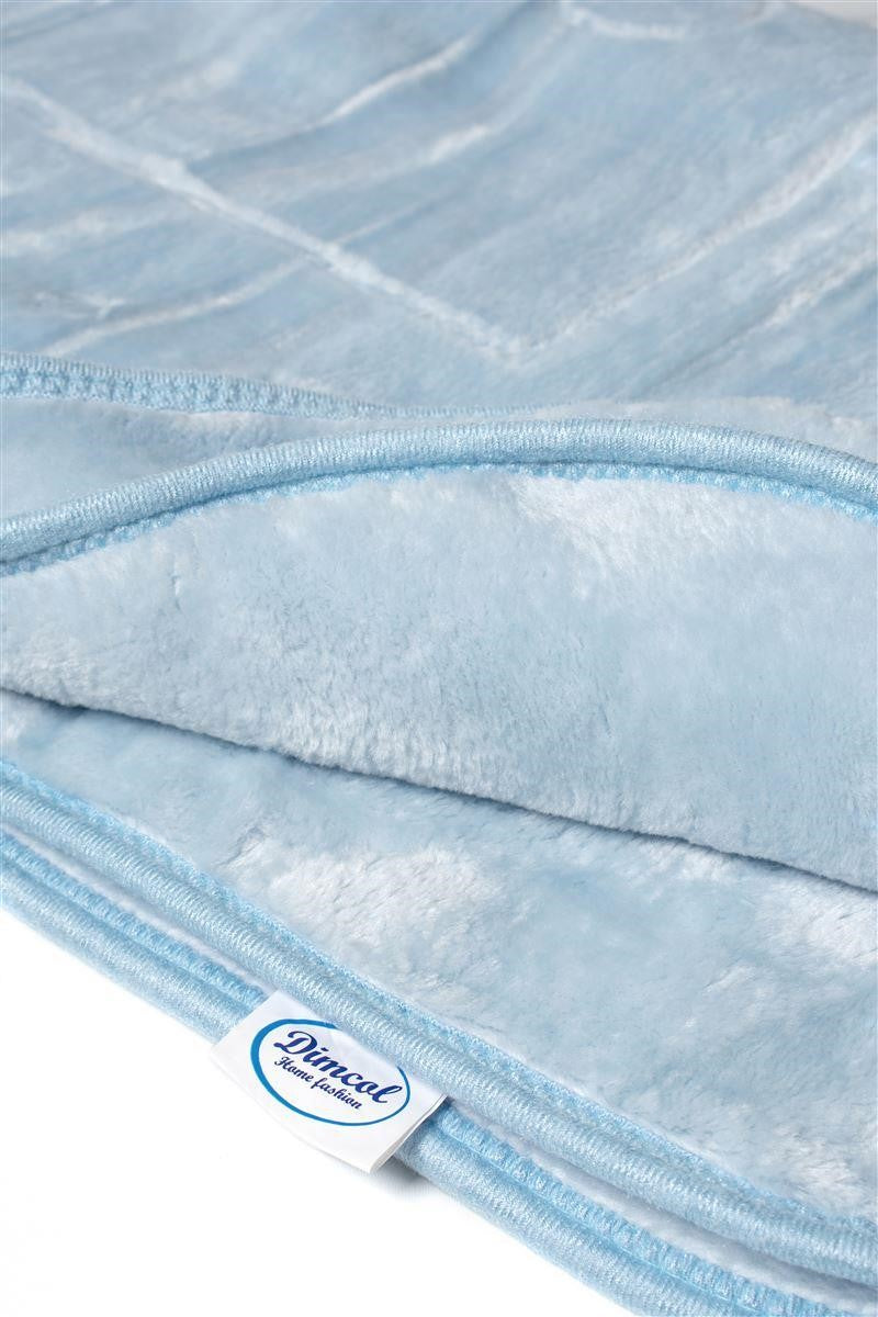 Κουβέρτα Βελουτέ Ανάγλυφη Πολυτελείας Bebe Sweet Bear Baby Blue 110X140