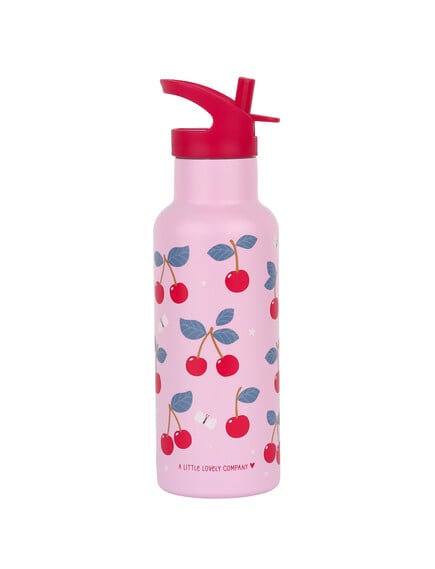 A Little Lovely Company XL Μπουκάλι με διπλό τοίχωμα από ανοξείδωτο ατσάλι 500ml - Cherries