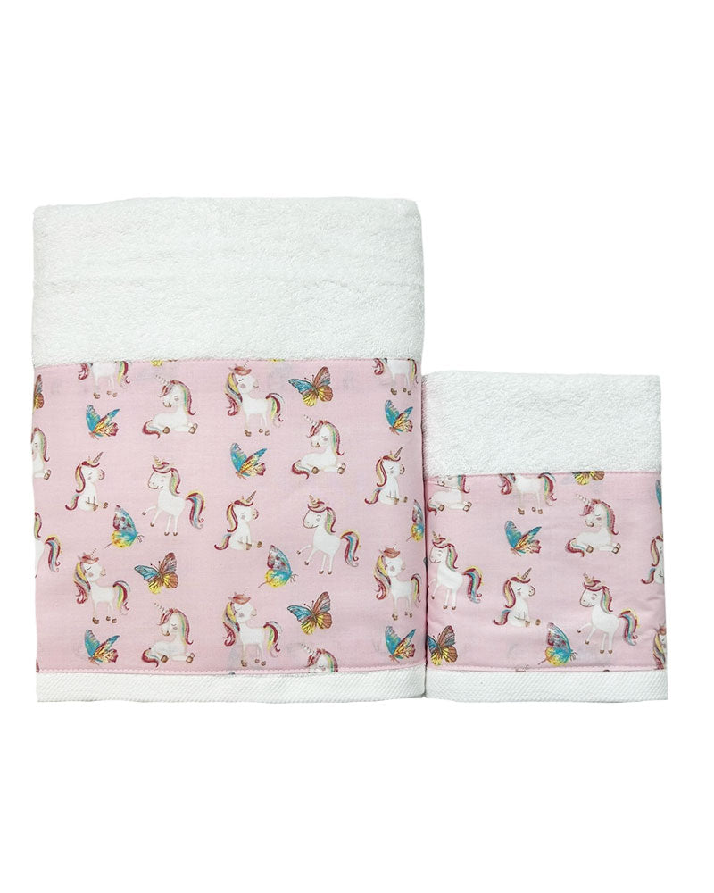 Σετ πετσέτες - Unicorn, ροζ