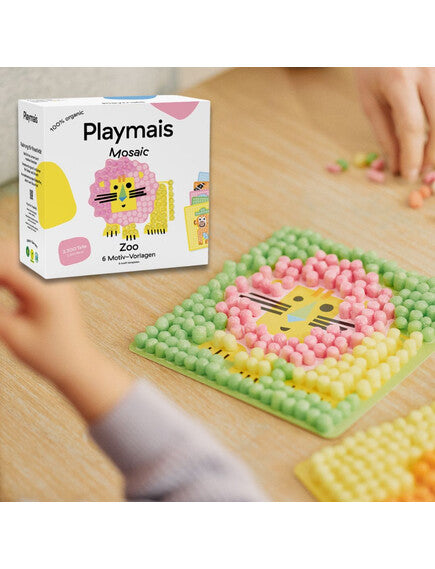 Playmais Κατασκευές με 6 κάρτες και σφουγγαράκια - Ζωολογικός Κήπος