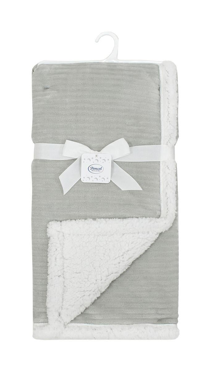 Κουβέρτα Sherpa Cord bebe Ριγέ 75X100 - Grey