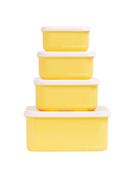 A little lovely company Σετ 4 δοχεία φαγητού Lunch & Snack Box - Animal Friends