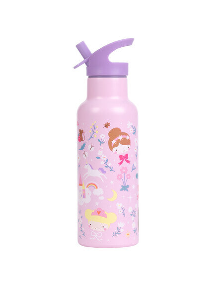 A Little Lovely Company XL Μπουκάλι με διπλό τοίχωμα από ανοξείδωτο ατσάλι 500ml - Princesses