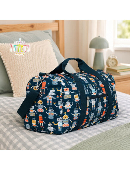 A little lovely company: Weekend bag 46x25εκ - Robots