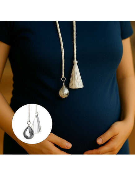 Bola Μελωδικό Μενταγιόν εγκυμοσύνης - Satin Drop Silver