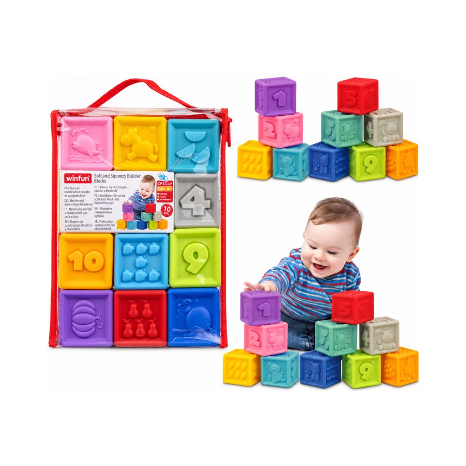 Winfun Μαλακοί Κύβοι Κατασκευών με Αριθμούς & Σχήματα