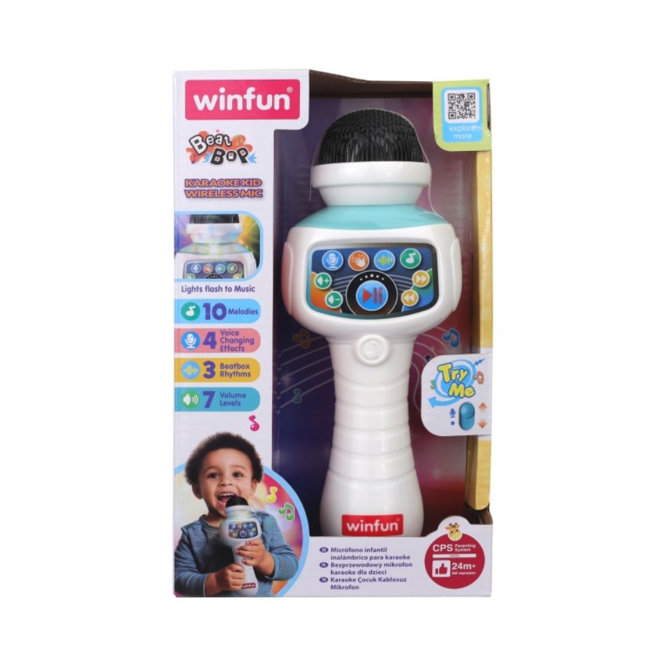Winfun Ασύρματο Μικρόφωνο Καραόκε με Φωτάκια & Ηχητικά Εφέ