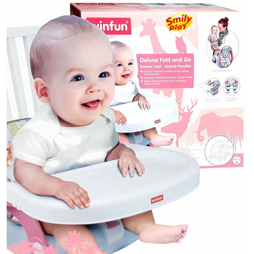 Winfun Deluxe Αναδιπλούμενο Παιδικό Κάθισμα Booster 2 σε 1 – Animal Paradise