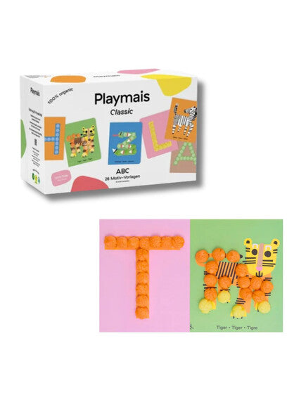 Playmais Κατασκευές με κάρτες και σφουγγαράκια - Μαθαίνω τα γράμματα