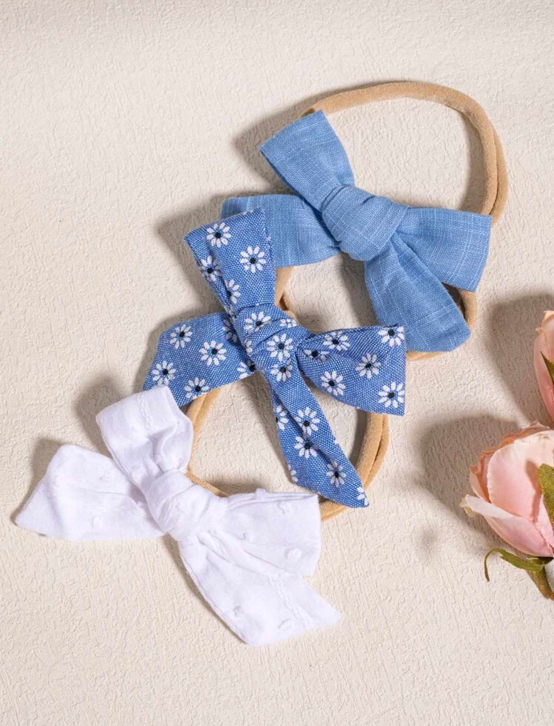 Κορδέλα 3τμχ Baby Star Blue Colours Bow