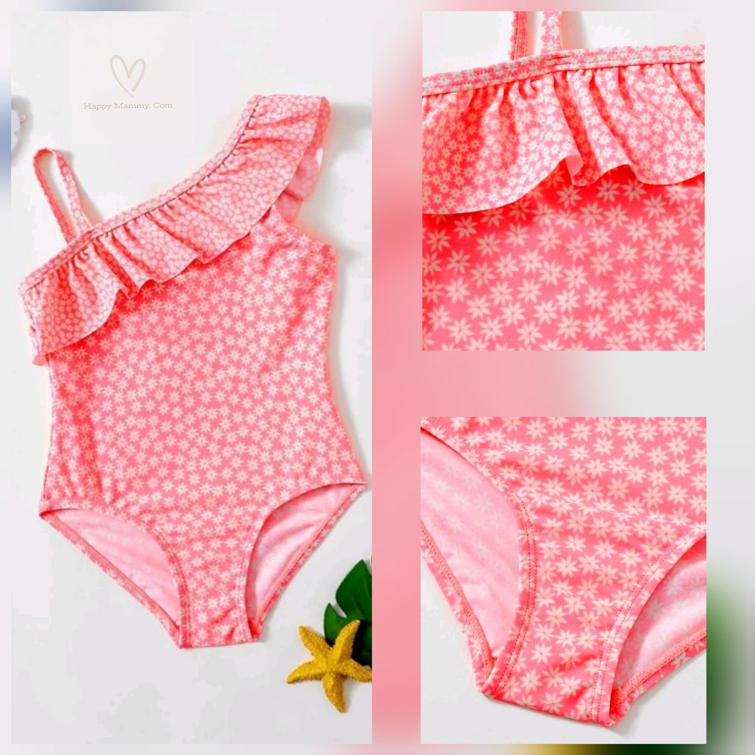 Ολόσωμο μαγιό Floral Ruffle