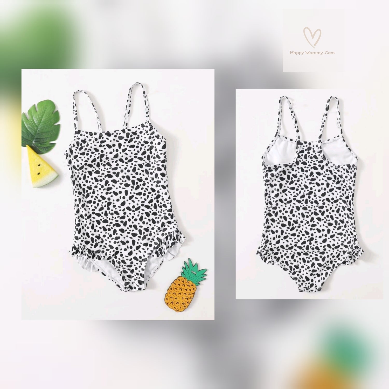 Ολόσωμο μαγιο Dalmatian Ruffle