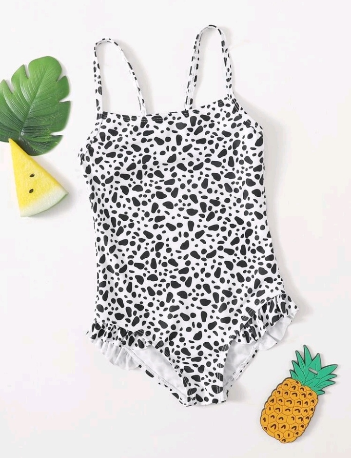 Ολόσωμο μαγιο Dalmatian Ruffle