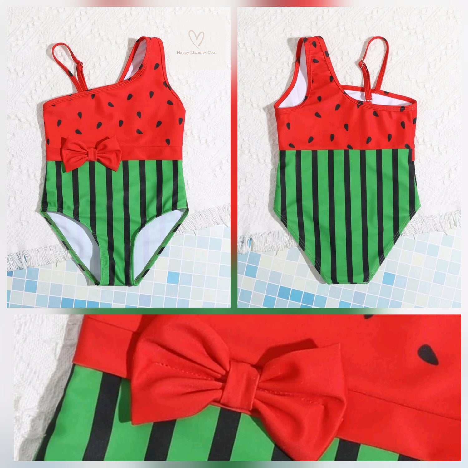 Ολόσωμο μαγιό Watermelon Asymetrical